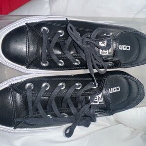 Converse Women's Black Sneakers CTAS Ox Black Black White ShoesConverse